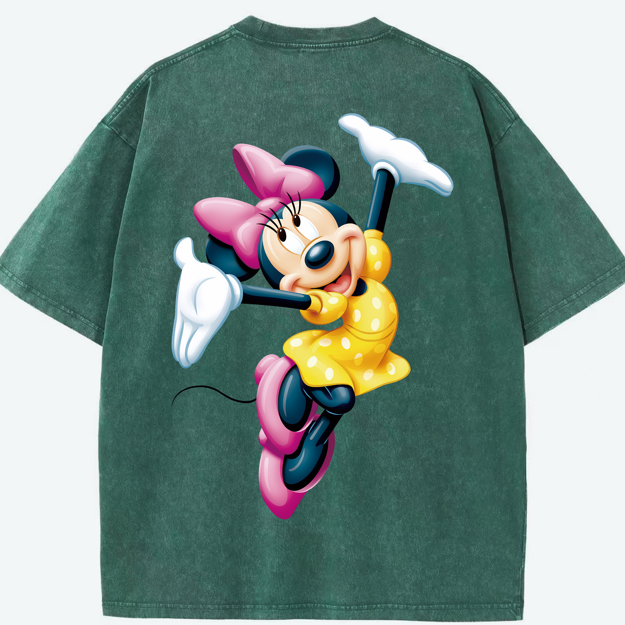 （画像用） ミッキーマウス Mickey Mouse 綿100% ヴィンテージ風 半袖Tシャツ（背面プリント）